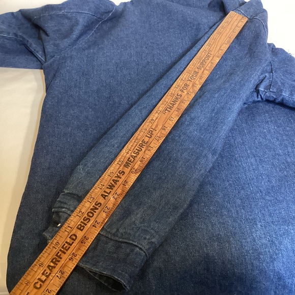 Big Ben Vintage Blanket lined Denim barn chore Utility Jacket mens 48 Long - Picture 13 of 15